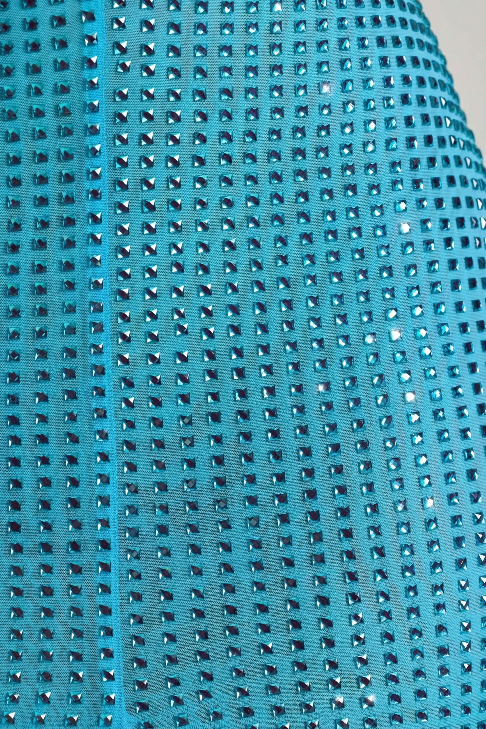 Embellished Cut-Out Halterneck Maxi Dress in Aqua Blue - Image 6