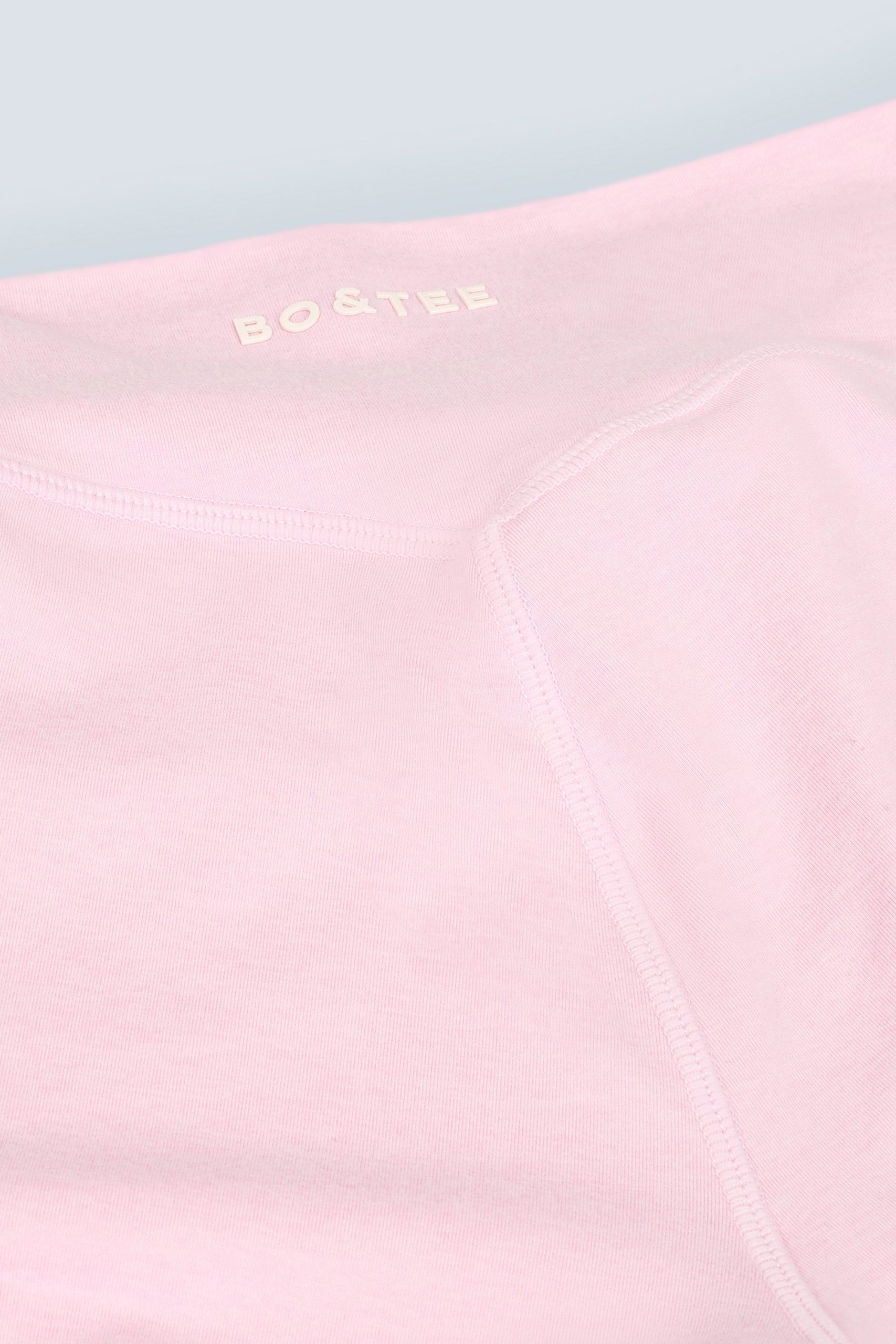 Brushed Jersey Ruched Flared Trousers in Pale Pink Marl - Image 8
