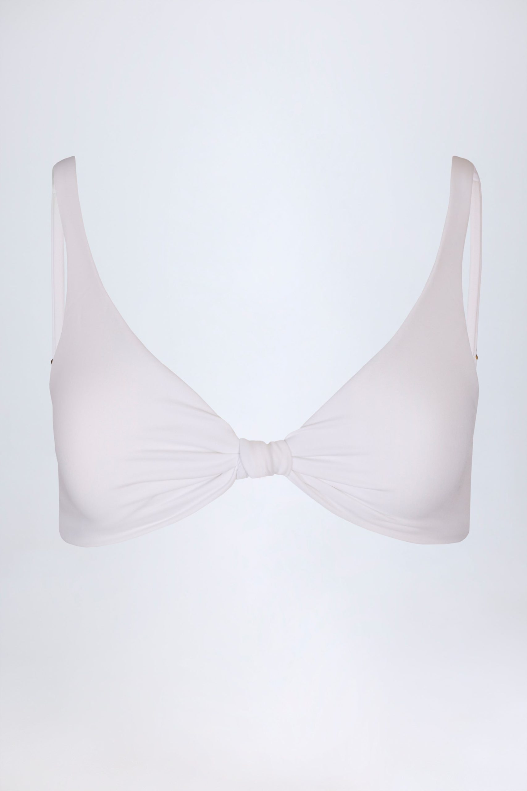 Knot-Detail Bikini Top in White - Image 3
