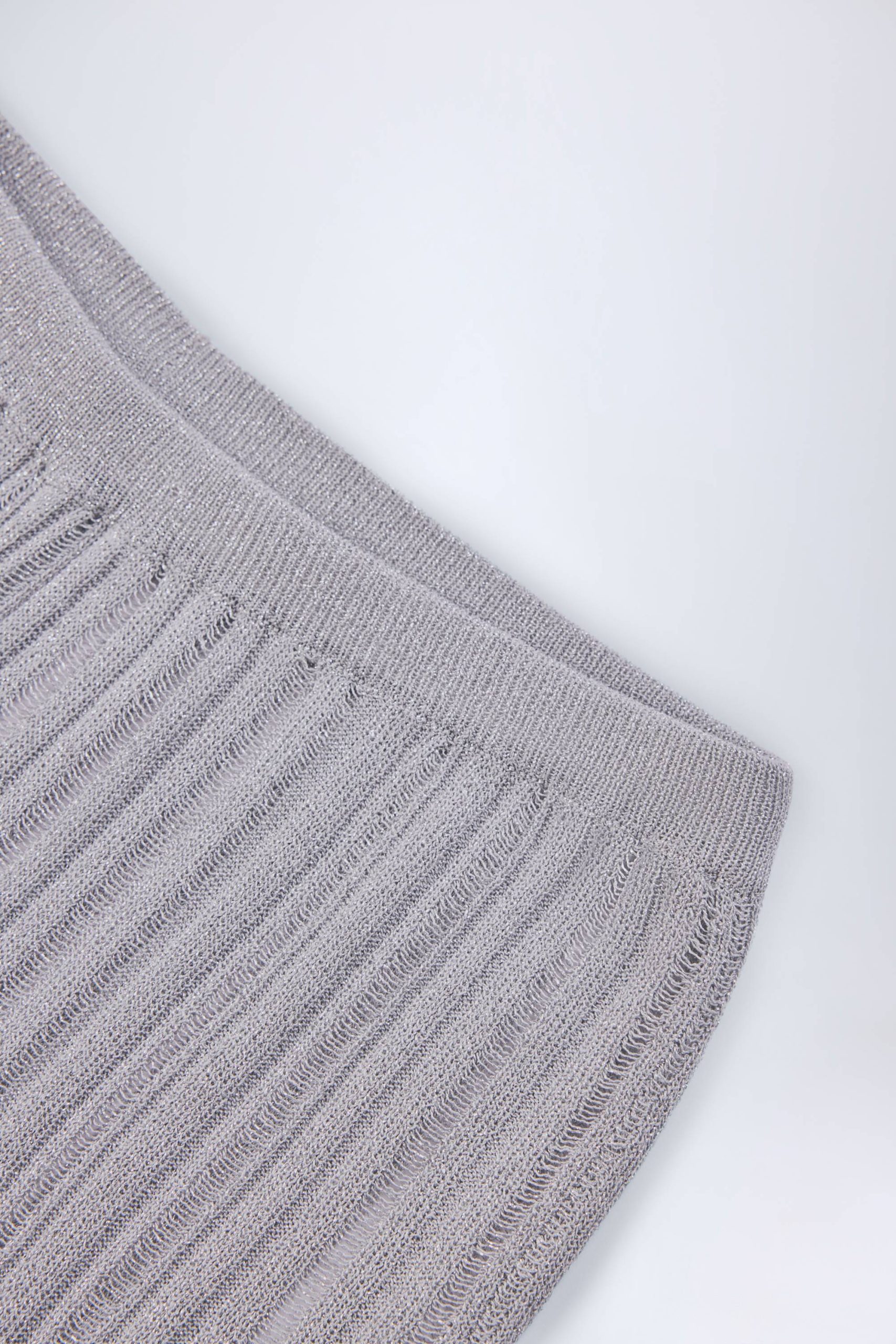 Mid-Rise Flared Trousers in Silver - Image 5
