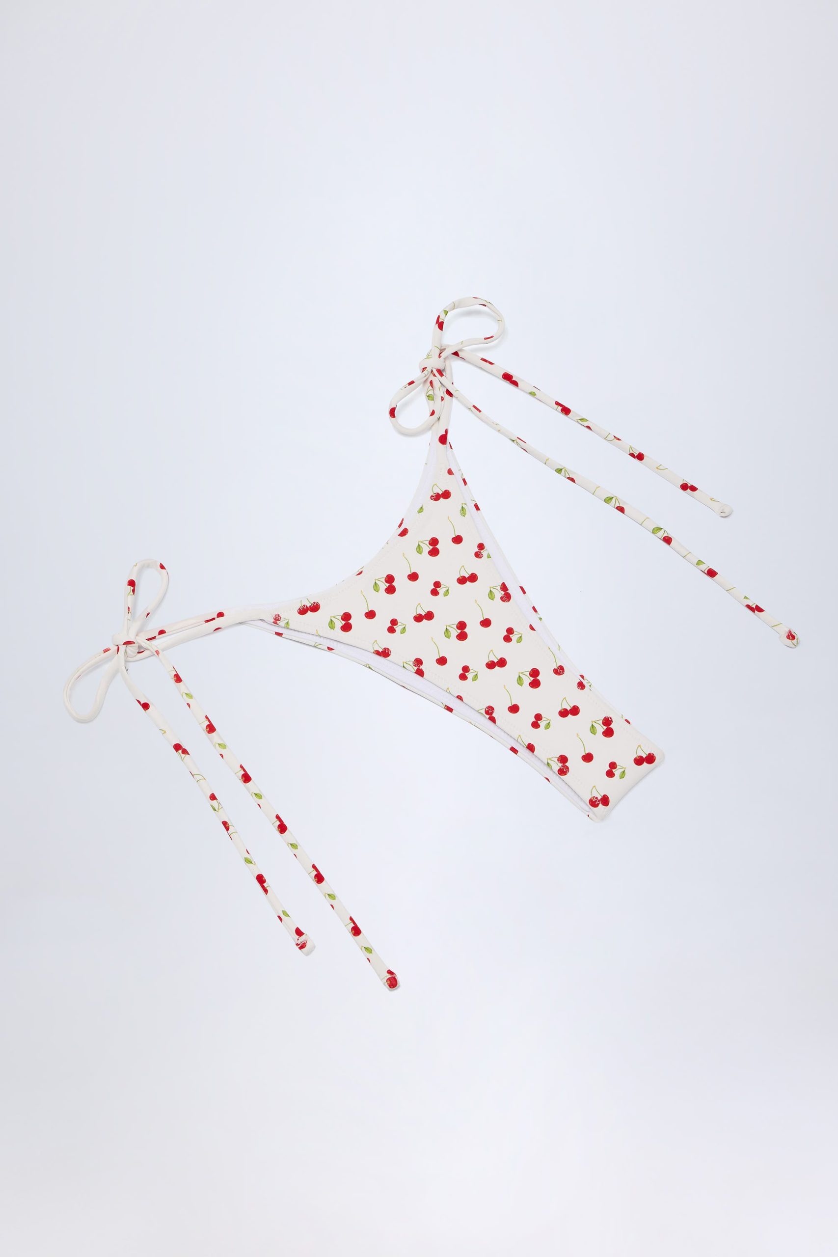 Side-Tie Cheeky Bikini Bottoms in Cherry Print - Image 6