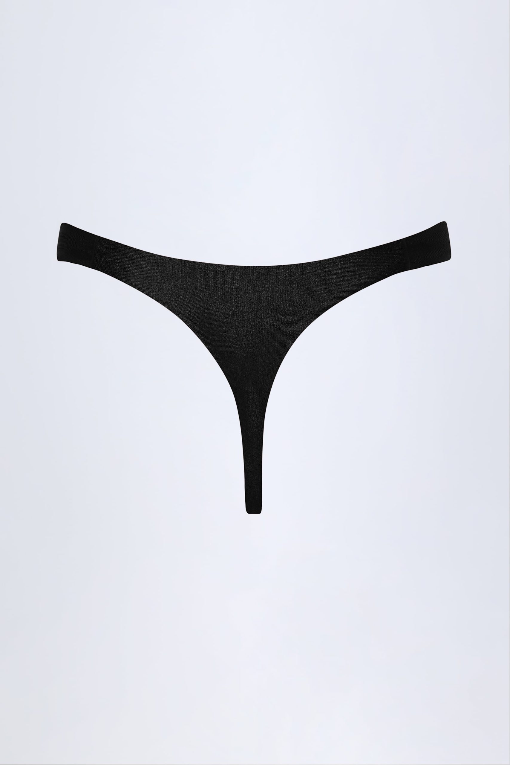 Hardware-Detail Thong Bikini Bottoms in Black - Image 4