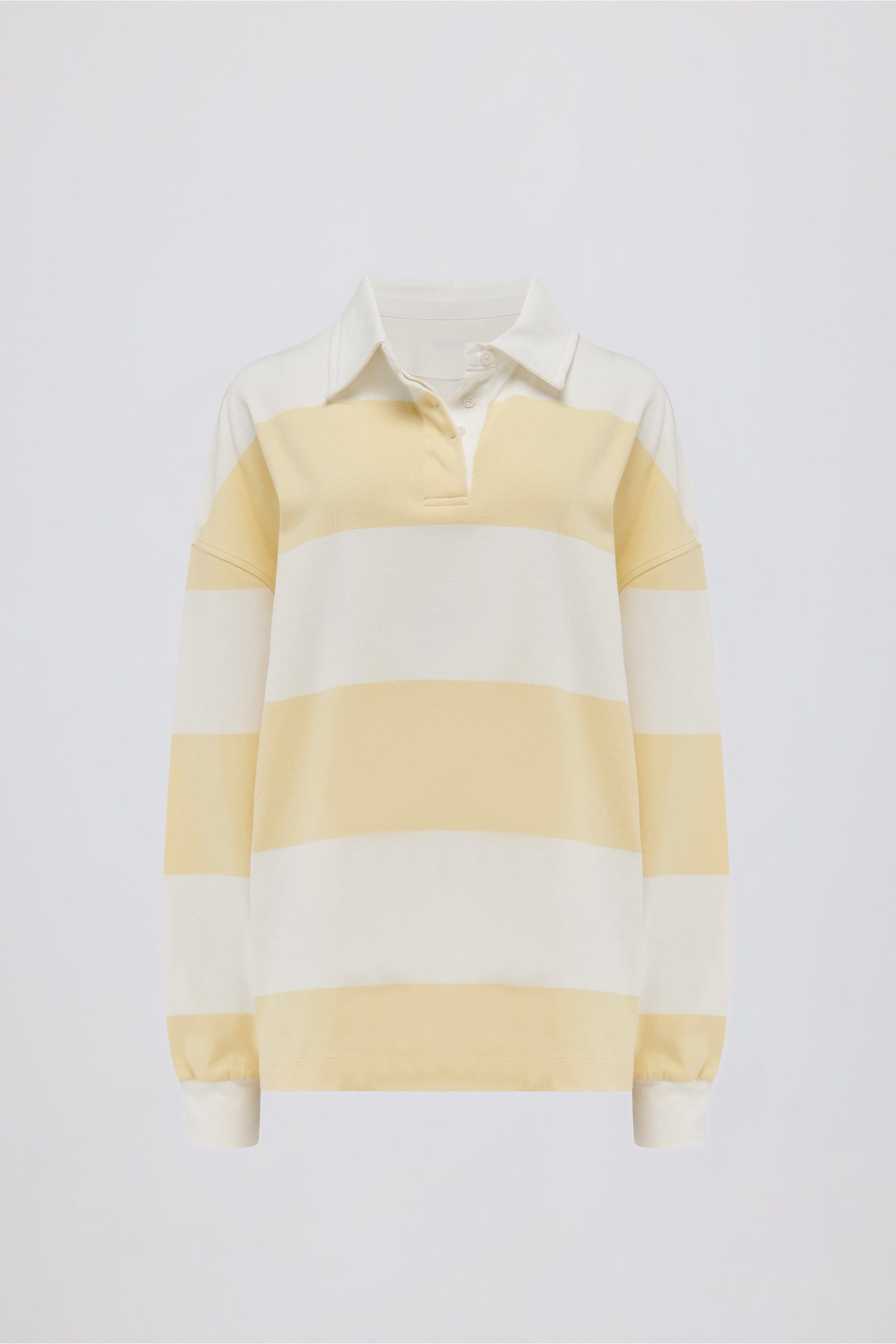 Striped Oversized Long-Sleeve T-Shirt in Lemon - Image 2
