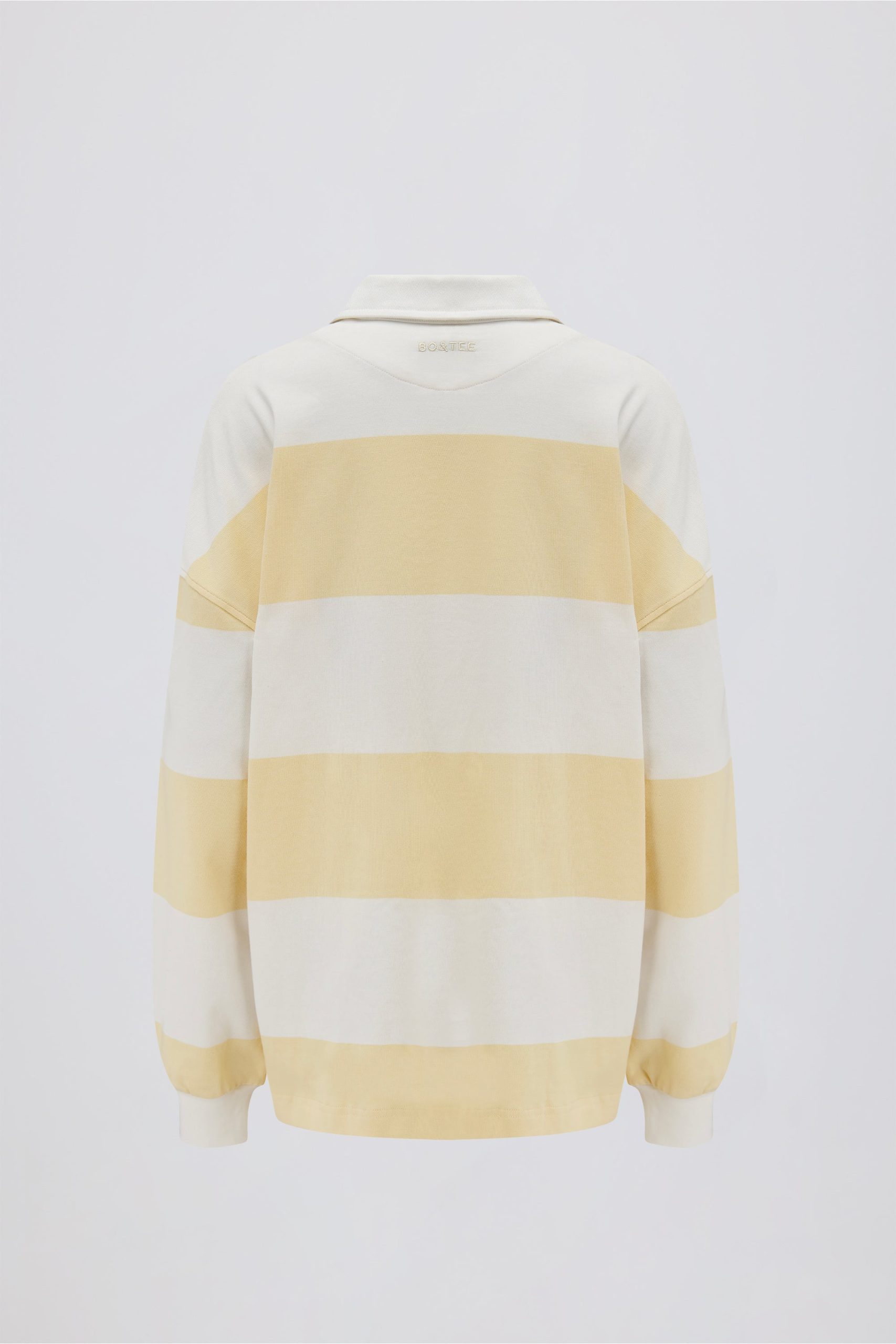 Striped Oversized Long-Sleeve T-Shirt in Lemon - Image 3