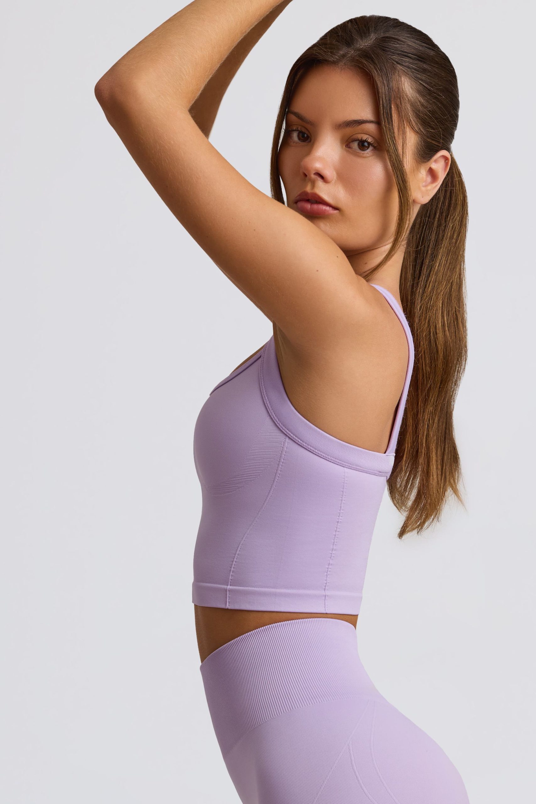 Super Sculpt Seamless Longline Camisole Top in Soft Lilac - Image 3