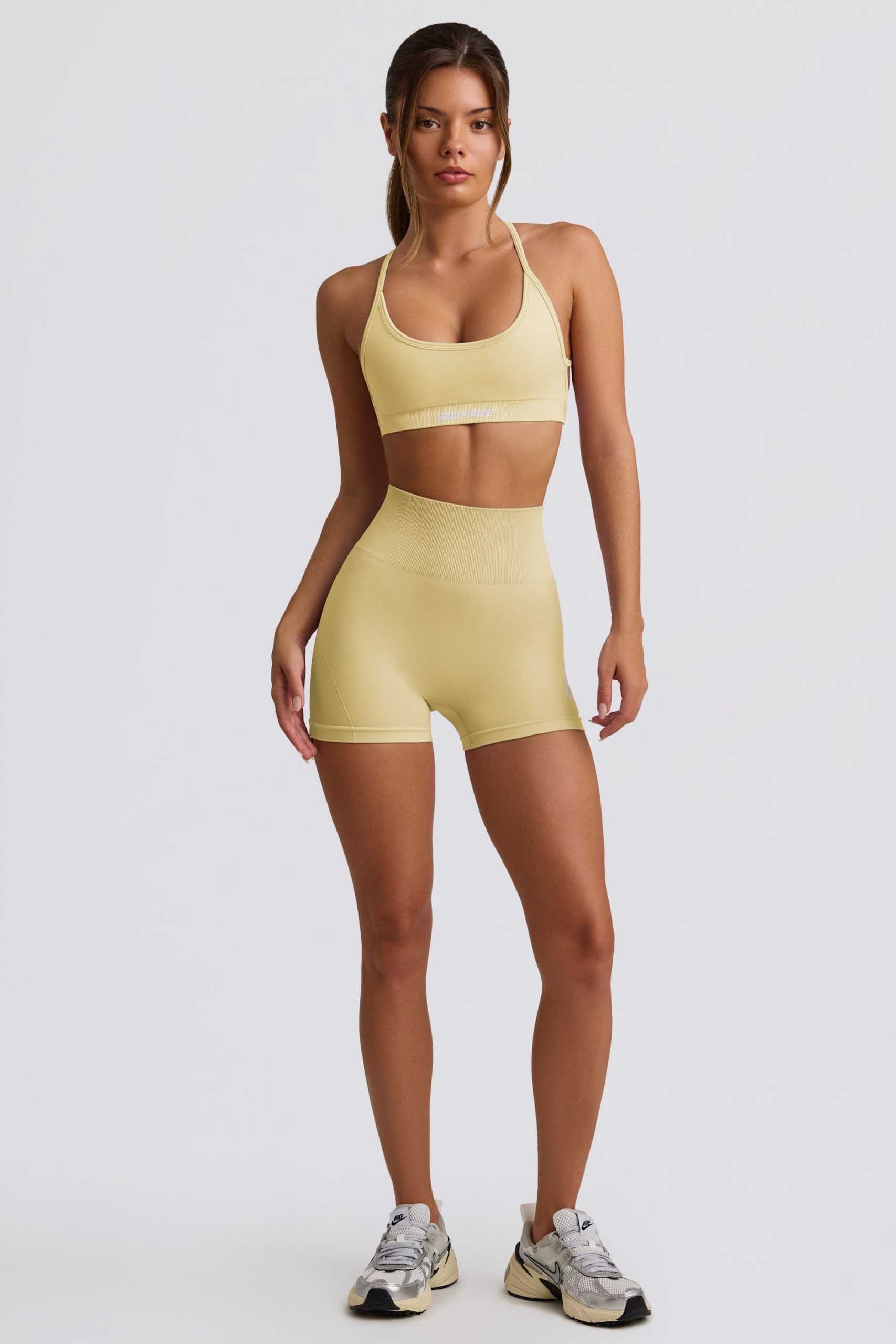 Super Sculpt Seamless Mini Shorts in Butter Yellow - Image 6