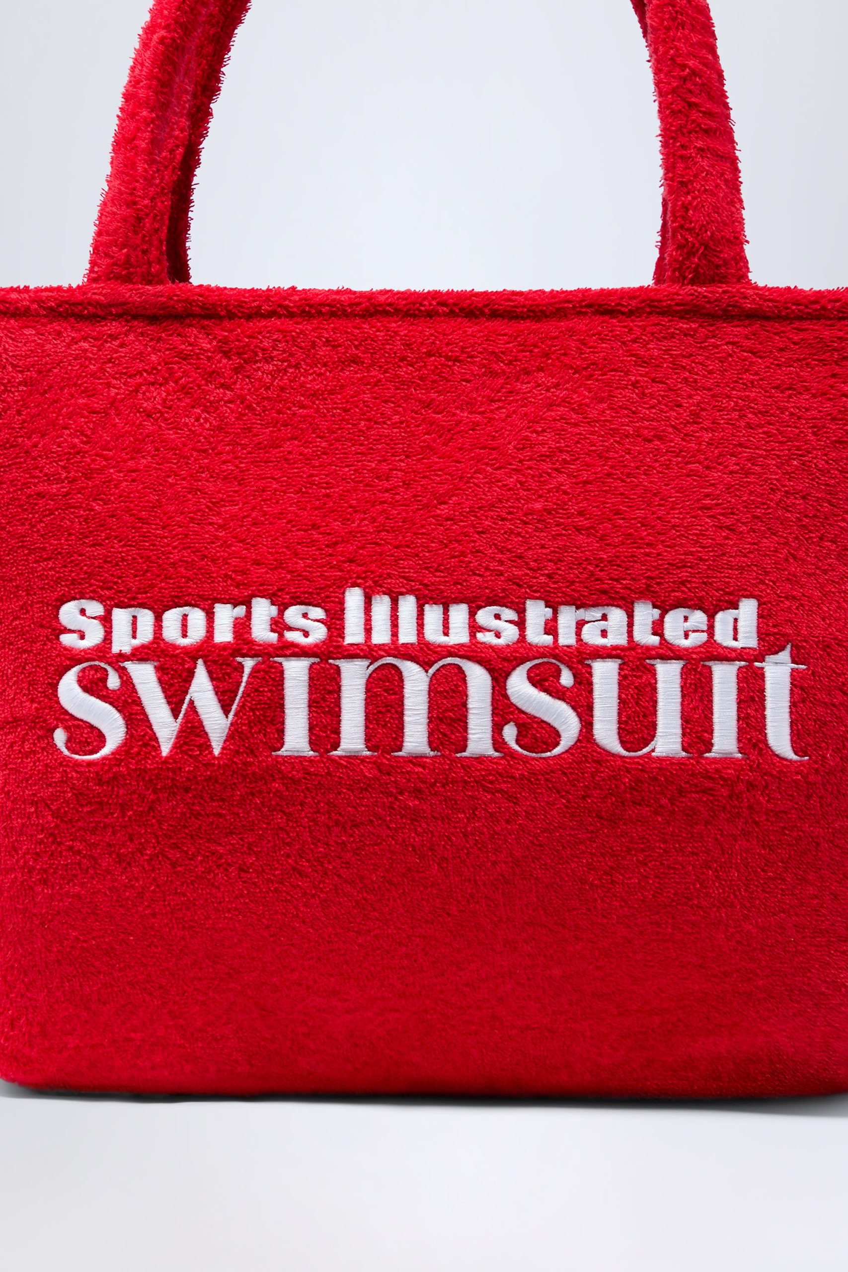 Towelling Tote Bag in Fiery Red - Image 5