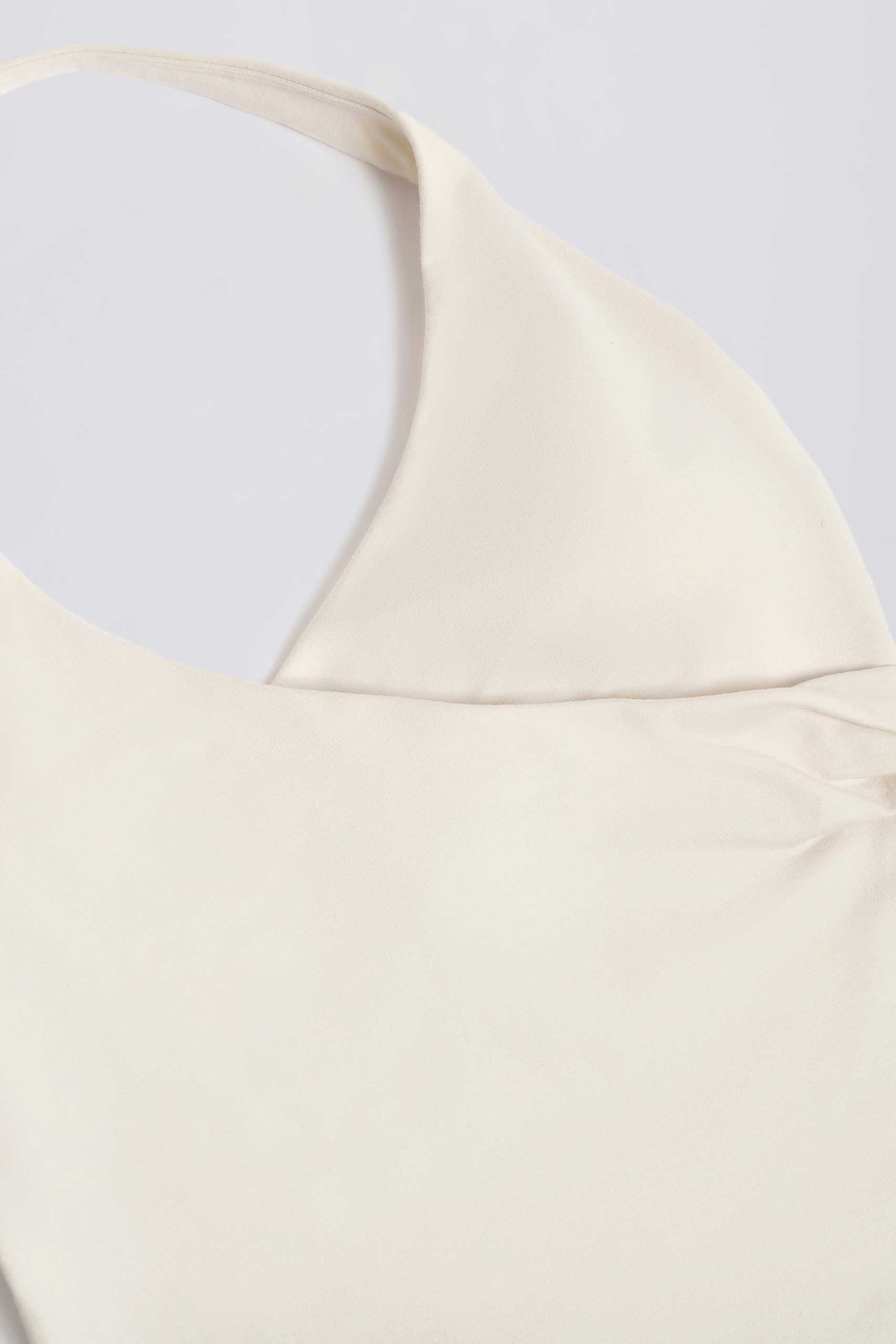 Halterneck Open-Back Tank Top in Ivory Marl - Image 8